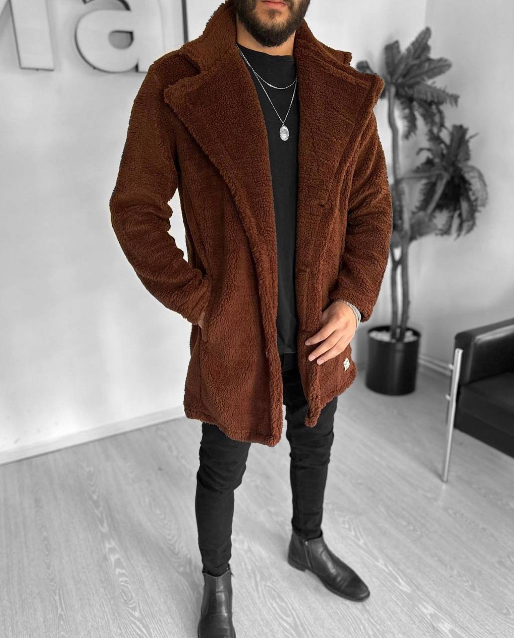 Коричневые мужские пальто — купить в интернет-магазине Ламода